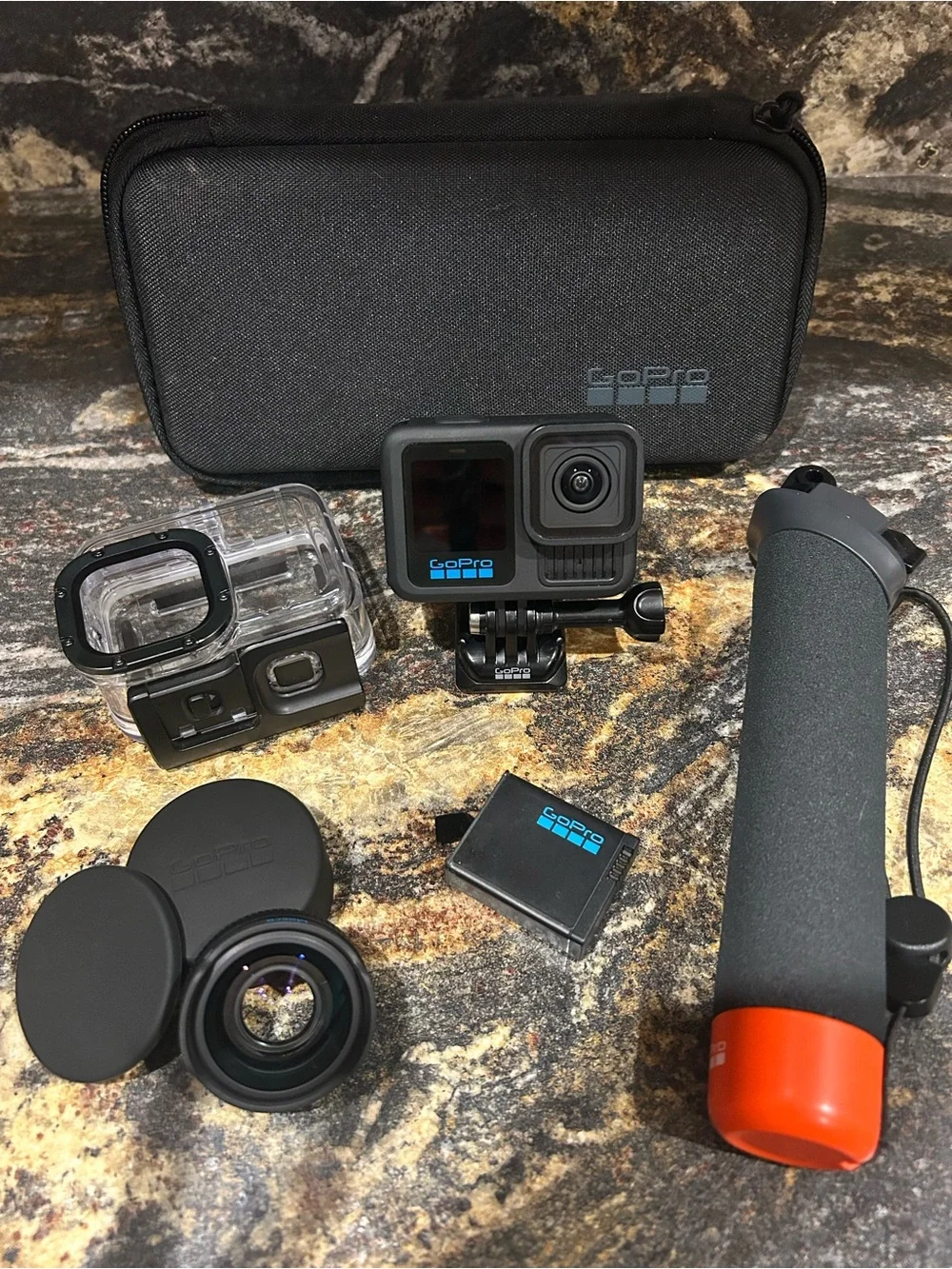 New GoPro Hero 13 Black with extra macro lense, 2x batteries & accessories